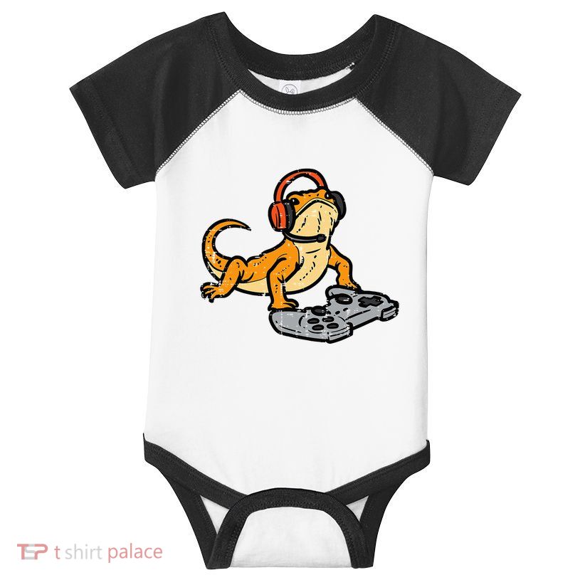 Bearded Dragon Video Gaming Funny Gamer Animal Infant Baby Jersey Bodysuit