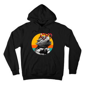 Bearded Dragon Valentines Day Beardie Mom Animal Lover Tall Hoodie