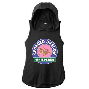 Bearded Dragon Whisperer Ladies PosiCharge Tri-Blend Wicking Draft Hoodie Tank