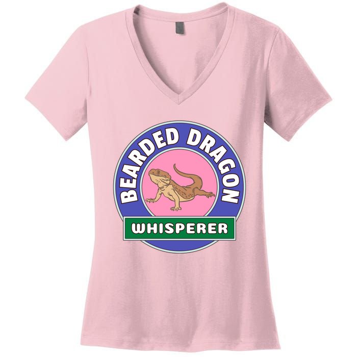 Bearded Dragon Whisperer Women's V-Neck T-Shirt