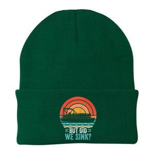 But Did We Sink Pontoon Funny Captain Boating Knit Cap Winter Beanie