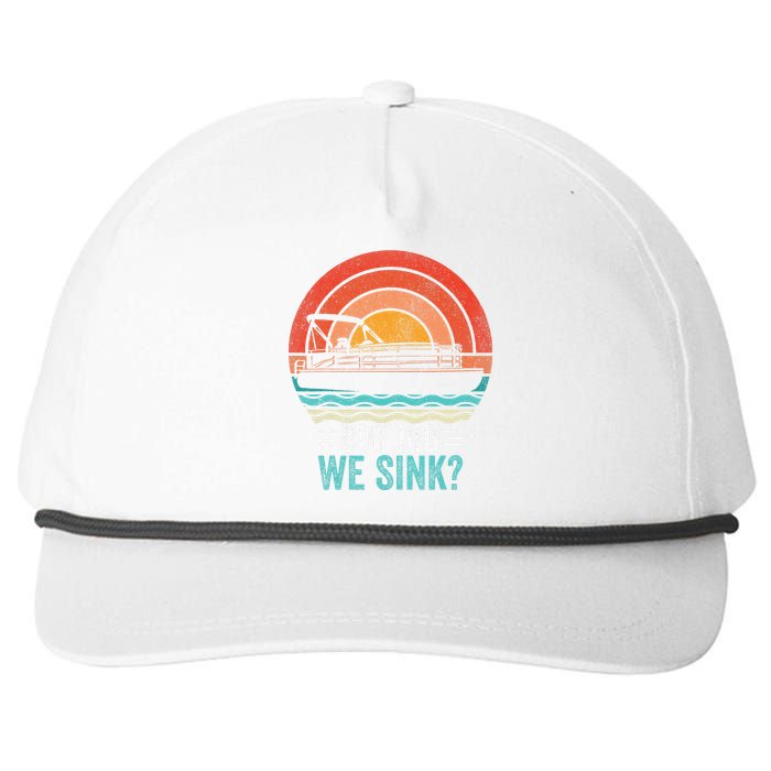 But Did We Sink Pontoon Funny Captain Boating Snapback Five-Panel Rope Hat