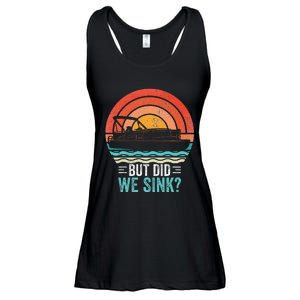 But Did We Sink Pontoon Funny Captain Boating Ladies Essential Flowy Tank