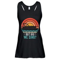 But Did We Sink Pontoon Funny Captain Boating Ladies Essential Flowy Tank