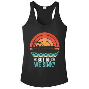 But Did We Sink Pontoon Funny Captain Boating Ladies PosiCharge Competitor Racerback Tank