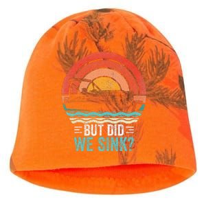 But Did We Sink Pontoon Funny Captain Boating Kati - Camo Knit Beanie