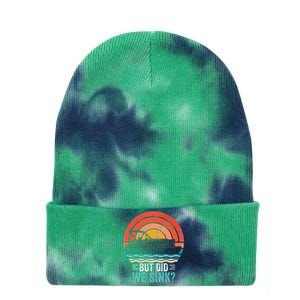 But Did We Sink Pontoon Funny Captain Boating Tie Dye 12in Knit Beanie