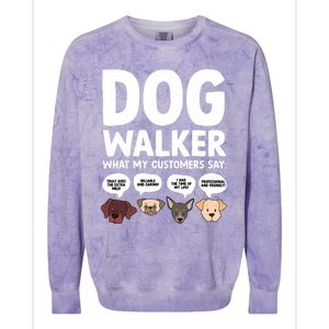 Best Dog Walker Design For Pet Walker Dog Walking Colorblast Crewneck Sweatshirt