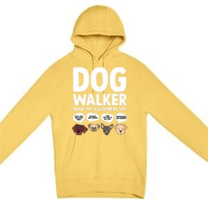 Best Dog Walker Design For Pet Walker Dog Walking Premium Pullover Hoodie