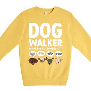 Best Dog Walker Design For Pet Walker Dog Walking Premium Crewneck Sweatshirt