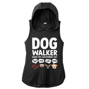 Best Dog Walker Design For Pet Walker Dog Walking Ladies PosiCharge Tri-Blend Wicking Draft Hoodie Tank