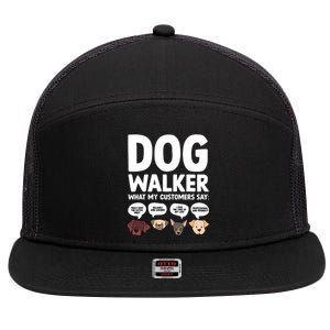 Best Dog Walker Design For Pet Walker Dog Walking 7 Panel Mesh Trucker Snapback Hat