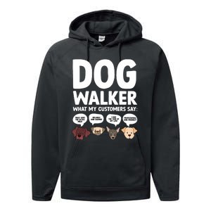 Best Dog Walker Design For Pet Walker Dog Walking Performance Fleece Hoodie