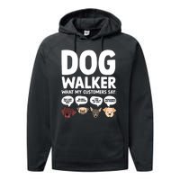 Best Dog Walker Design For Pet Walker Dog Walking Performance Fleece Hoodie