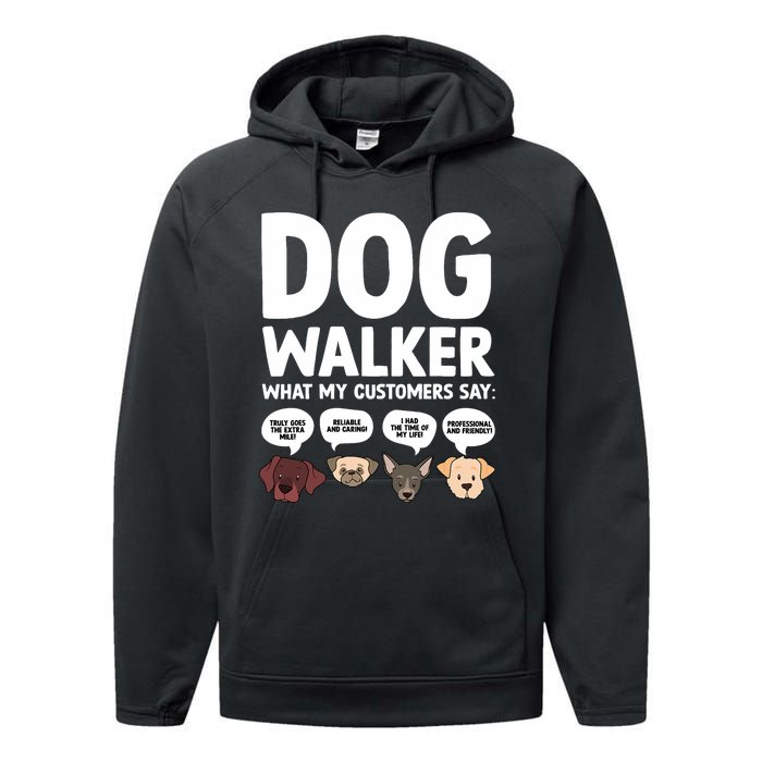 Best Dog Walker Design For Pet Walker Dog Walking Performance Fleece Hoodie