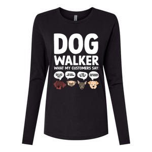 Best Dog Walker Design For Pet Walker Dog Walking Womens Cotton Relaxed Long Sleeve T-Shirt