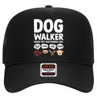 Best Dog Walker Design For Pet Walker Dog Walking High Crown Mesh Back Trucker Hat