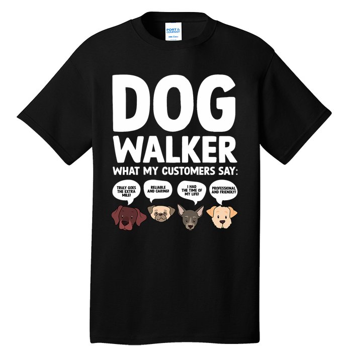 Best Dog Walker Design For Pet Walker Dog Walking Tall T-Shirt