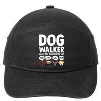 Best Dog Walker Design For Pet Walker Dog Walking 7-Panel Snapback Hat