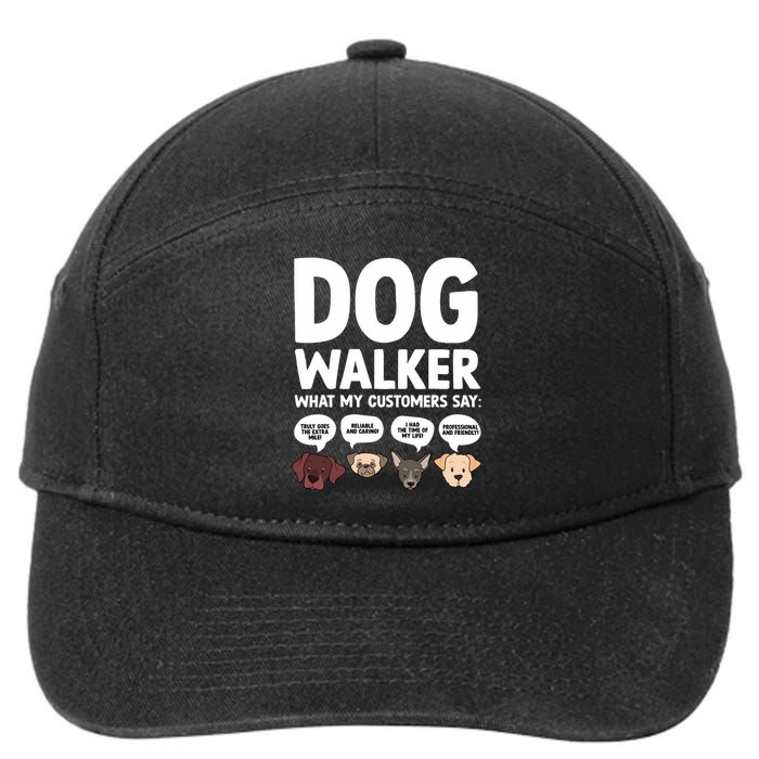 Best Dog Walker Design For Pet Walker Dog Walking 7-Panel Snapback Hat