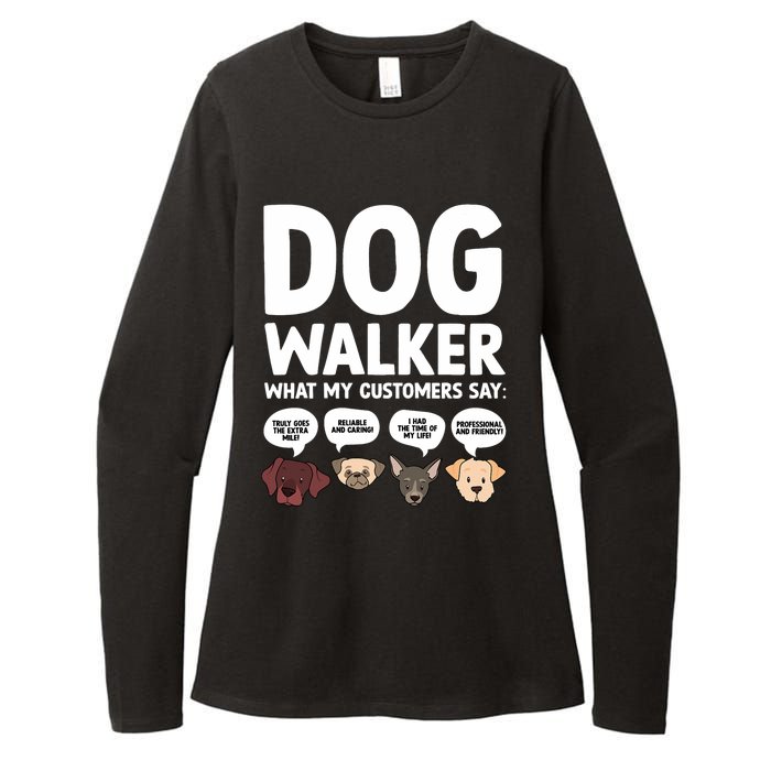 Best Dog Walker Design For Pet Walker Dog Walking Womens CVC Long Sleeve Shirt