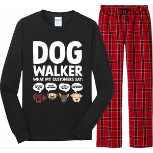 Best Dog Walker Design For Pet Walker Dog Walking Long Sleeve Pajama Set