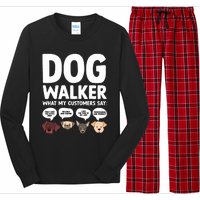 Best Dog Walker Design For Pet Walker Dog Walking Long Sleeve Pajama Set