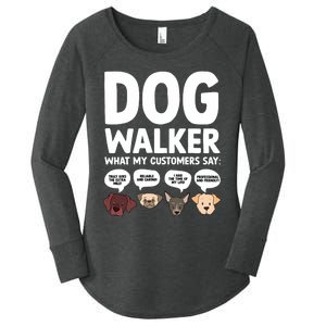 Best Dog Walker Design For Pet Walker Dog Walking Women's Perfect Tri Tunic Long Sleeve Shirt