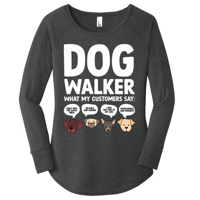 Best Dog Walker Design For Pet Walker Dog Walking Women's Perfect Tri Tunic Long Sleeve Shirt