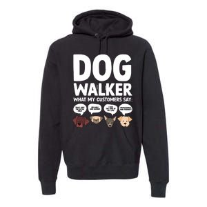 Best Dog Walker Design For Pet Walker Dog Walking Premium Hoodie