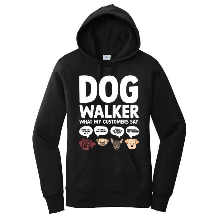 Best Dog Walker Design For Pet Walker Dog Walking Women's Pullover Hoodie