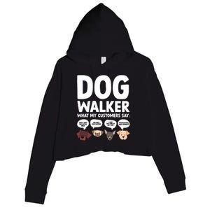 Best Dog Walker Design For Pet Walker Dog Walking Crop Fleece Hoodie