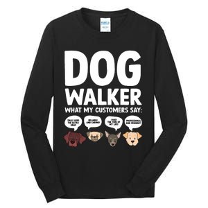 Best Dog Walker Design For Pet Walker Dog Walking Tall Long Sleeve T-Shirt