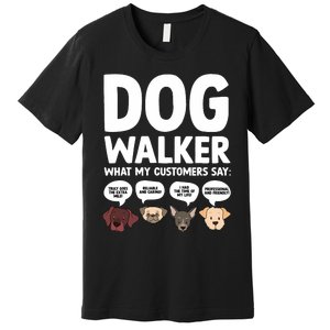 Best Dog Walker Design For Pet Walker Dog Walking Premium T-Shirt