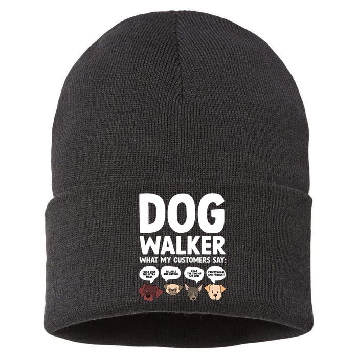 Best Dog Walker Design For Pet Walker Dog Walking Sustainable Knit Beanie