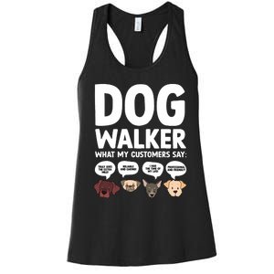 Best Dog Walker Design For Pet Walker Dog Walking Women's Racerback Tank