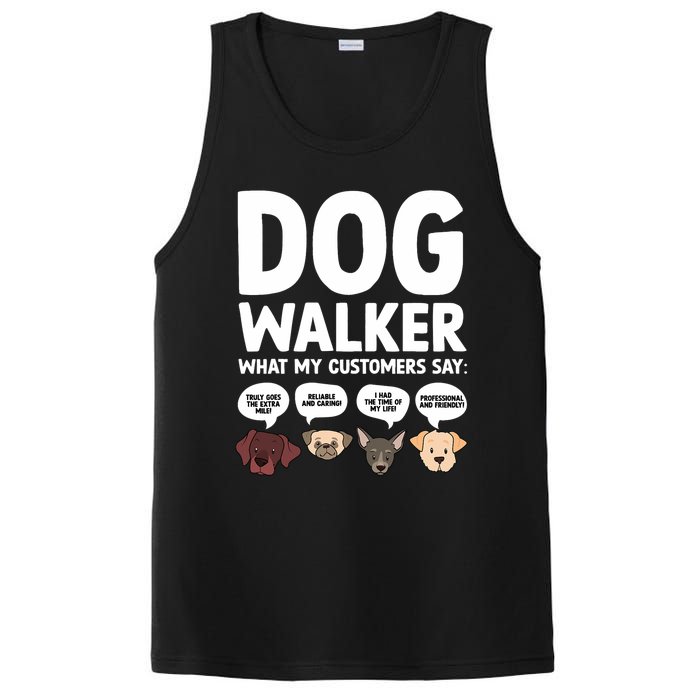 Best Dog Walker Design For Pet Walker Dog Walking PosiCharge Competitor Tank