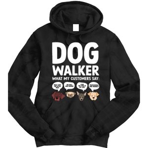 Best Dog Walker Design For Pet Walker Dog Walking Tie Dye Hoodie