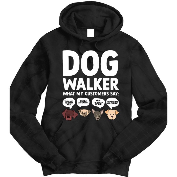 Best Dog Walker Design For Pet Walker Dog Walking Tie Dye Hoodie