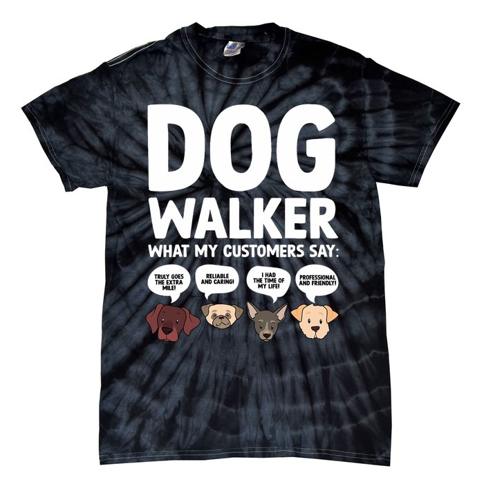 Best Dog Walker Design For Pet Walker Dog Walking Tie-Dye T-Shirt