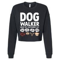 Best Dog Walker Design For Pet Walker Dog Walking Cropped Pullover Crew