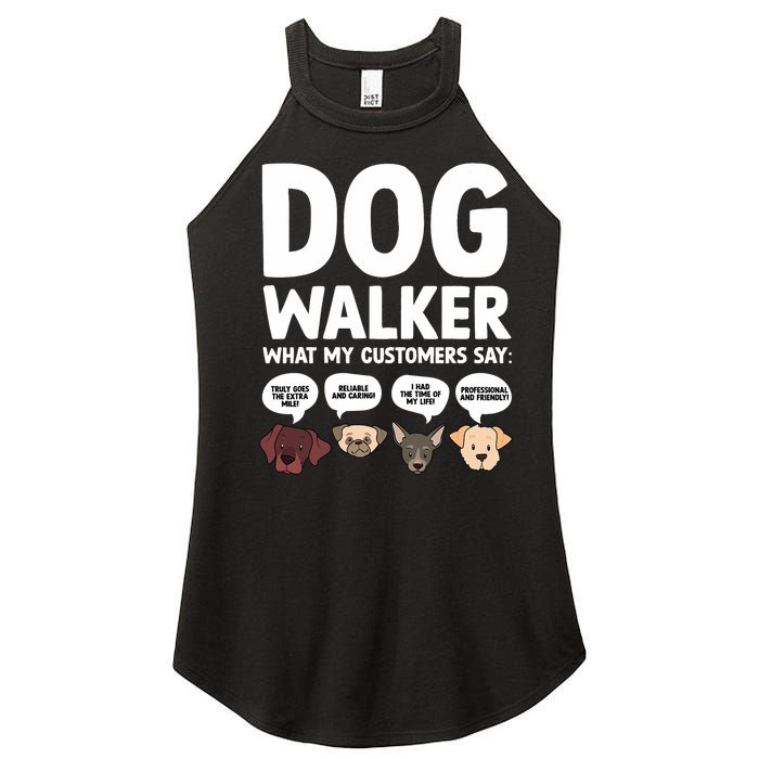 Best Dog Walker Design For Pet Walker Dog Walking Women's Perfect Tri Rocker Tank