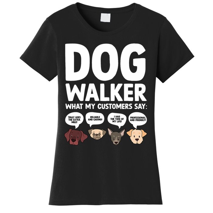 Best Dog Walker Design For Pet Walker Dog Walking Women's T-Shirt