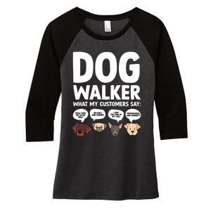 Best Dog Walker Design For Pet Walker Dog Walking Women's Tri-Blend 3/4-Sleeve Raglan Shirt