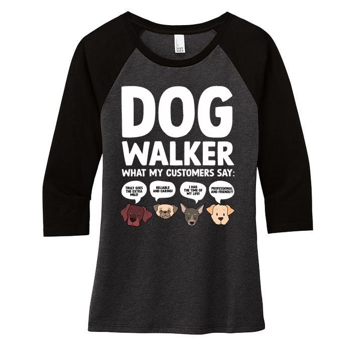 Best Dog Walker Design For Pet Walker Dog Walking Women's Tri-Blend 3/4-Sleeve Raglan Shirt