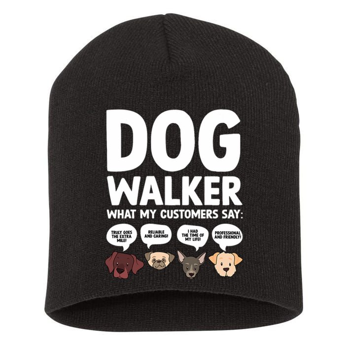 Best Dog Walker Design For Pet Walker Dog Walking Short Acrylic Beanie