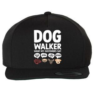 Best Dog Walker Design For Pet Walker Dog Walking Wool Snapback Cap