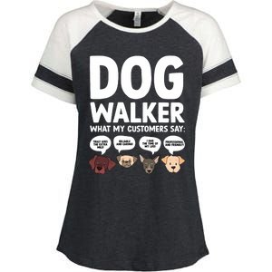 Best Dog Walker Design For Pet Walker Dog Walking Enza Ladies Jersey Colorblock Tee