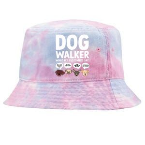 Best Dog Walker Design For Pet Walker Dog Walking Tie-Dyed Bucket Hat