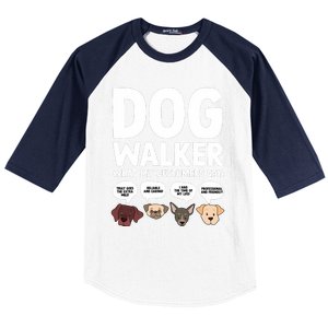 Best Dog Walker Design For Pet Walker Dog Walking Baseball Sleeve Shirt